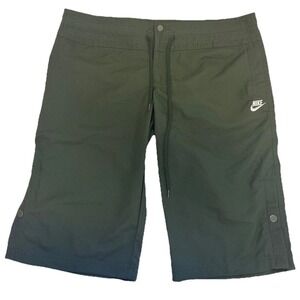 Nike Women's Olive Green Athletic Drawstring Shorts